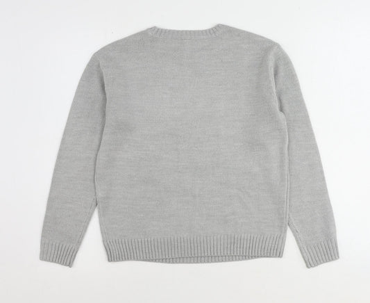 Womens UK Size XS H&M Grey Pullover Jumper