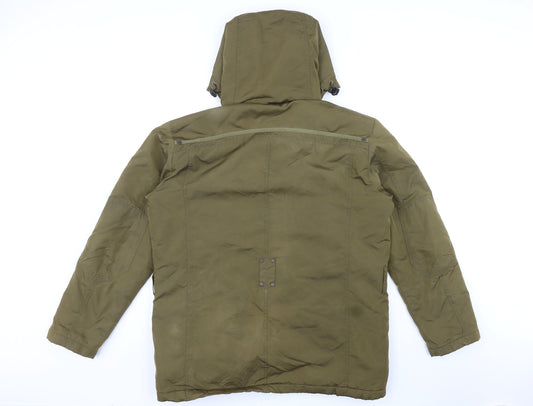 Mens UK Size L Strellson Green Rain Coat