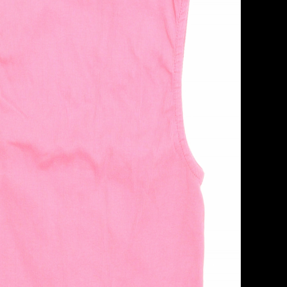 Womens UK Size 14 New Look Pink Basic Tank