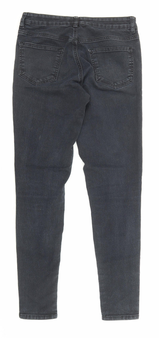 Womens UK Size 10 Warehouse Regular Fit Skinny Black Jeans