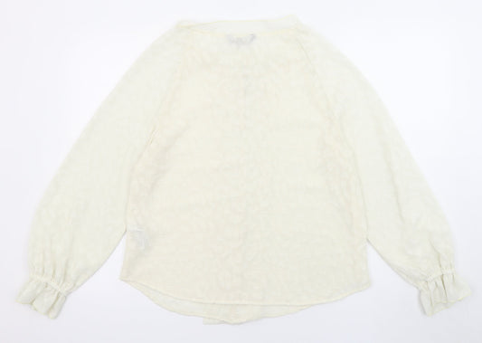 Womens UK Size 6 Marks and Spencer Ivory Basic Blouse