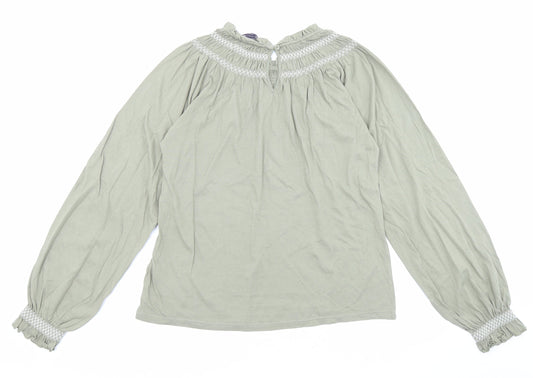 Womens UK Size 6 Marks and Spencer Green Basic T-Shirt