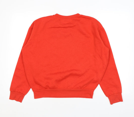 Womens UK Size XS FRIENDS Red Pullover Sweatshirt