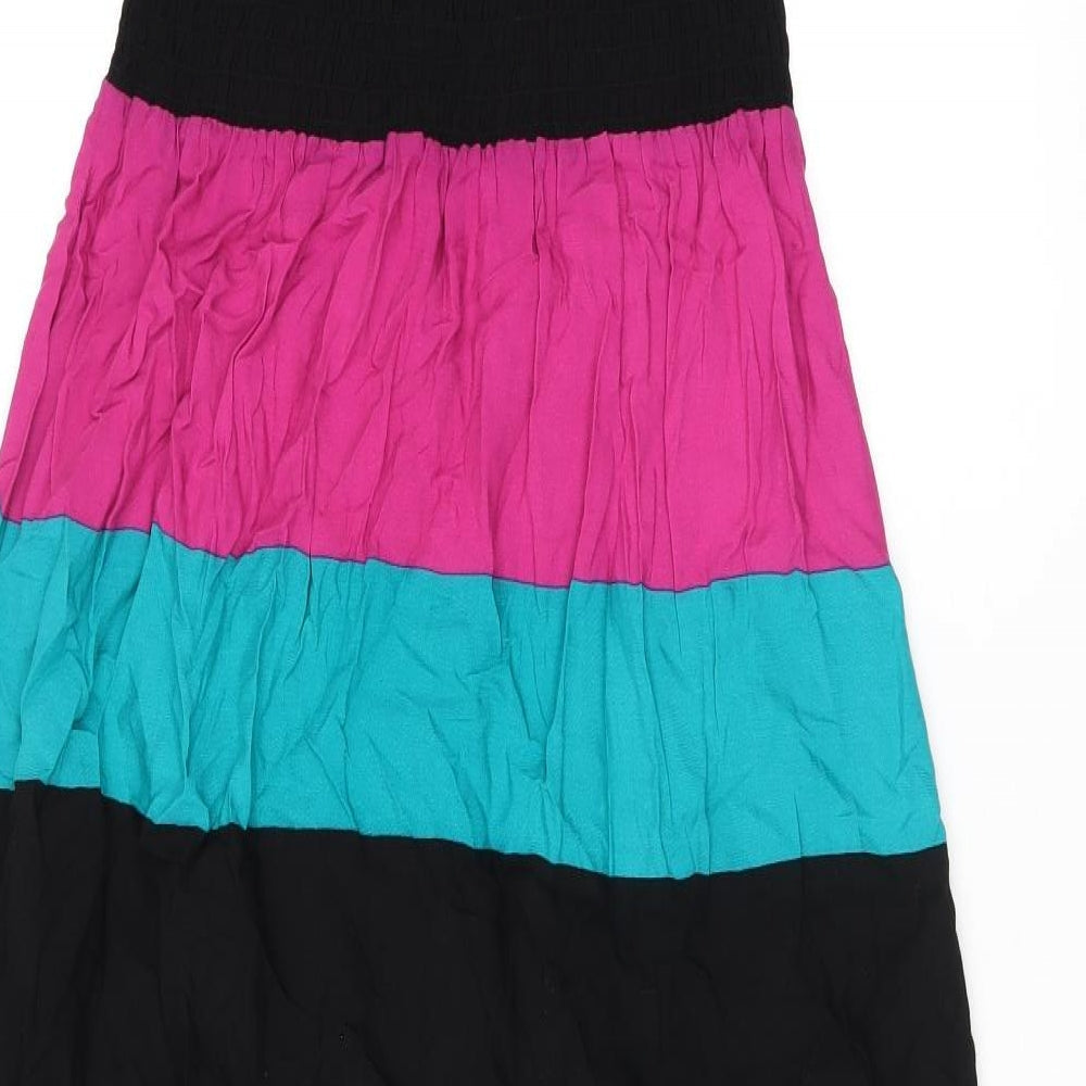 Per Una Womens Multicoloured Striped Viscose Maxi Size 14 Off the Shoulder Pullover