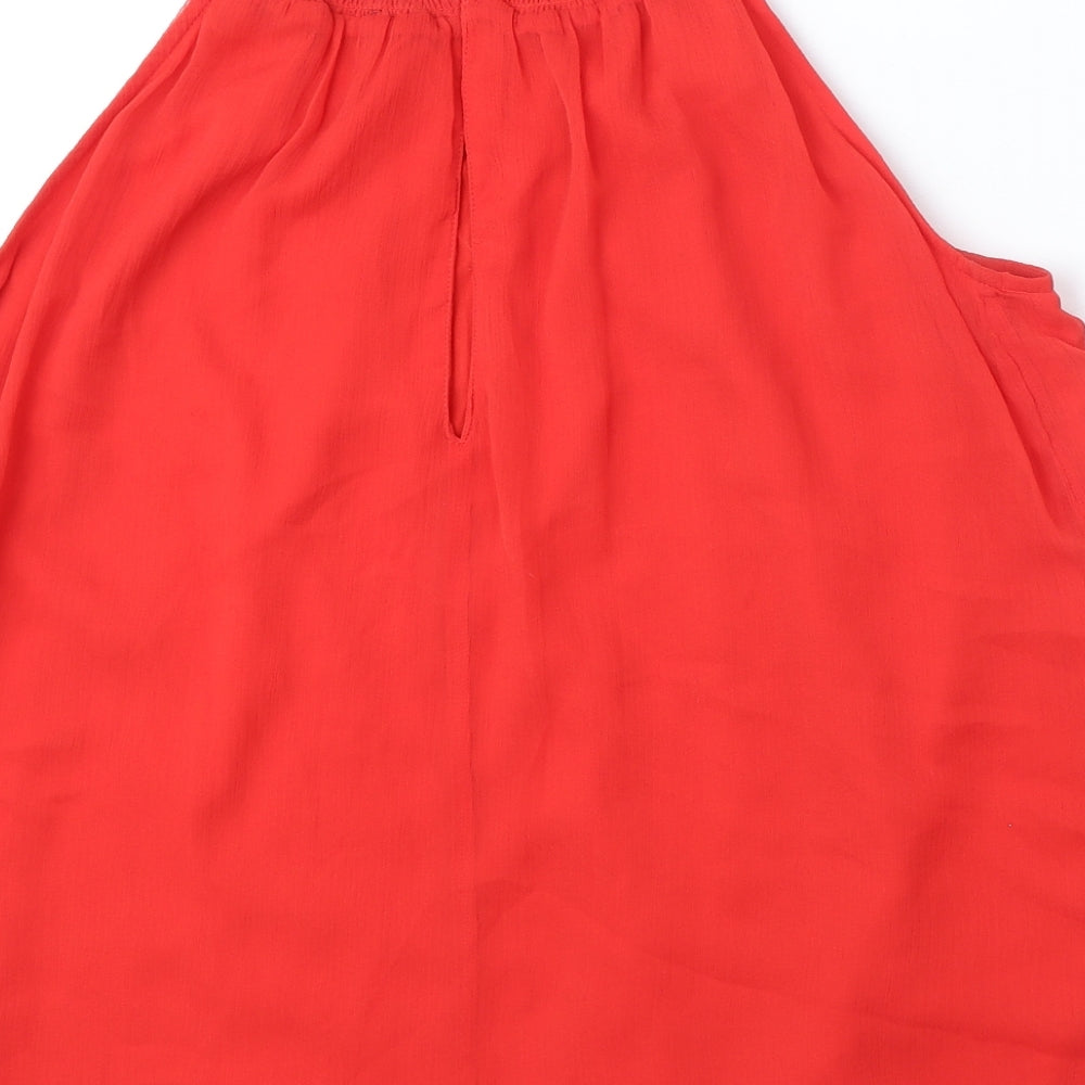 Womens UK Size 10 Marks and Spencer Red Basic Blouse