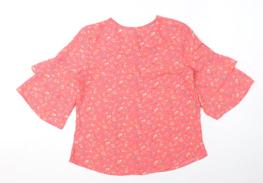 Womens UK Size S Gap Pink Basic Blouse