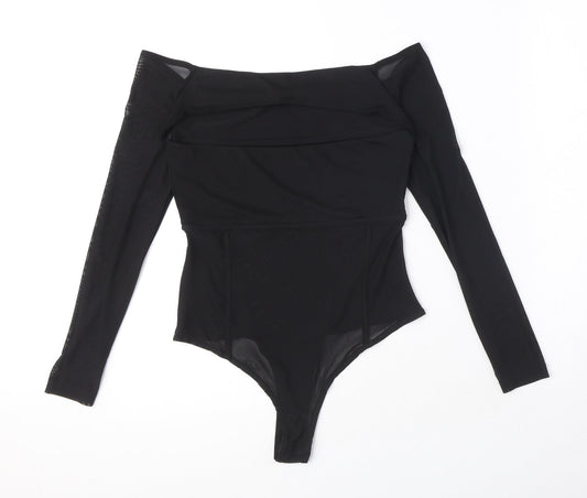 Womens UK Size 10 ASOS One-Piece Black Bodysuit