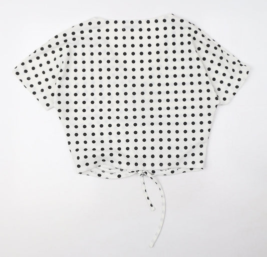 Womens UK Size S Zara White Basic Blouse