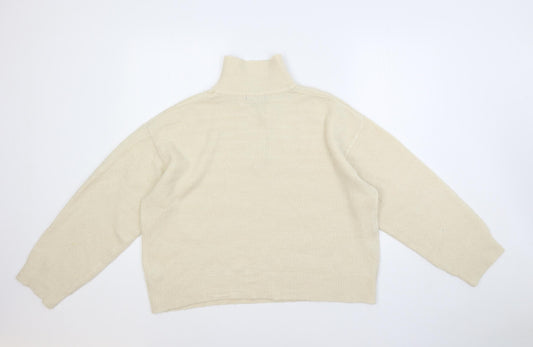 Womens UK Size L New Look Beige Pullover Jumper