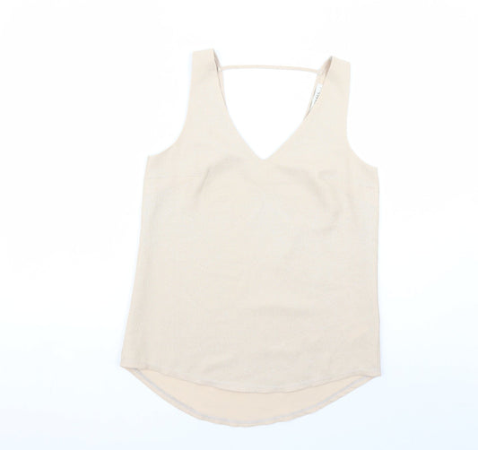 Womens UK Size 8 Oasis Beige Basic Tank