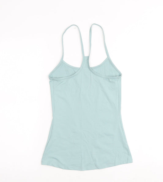 GOODMOVE Womens Green Polyester Camisole Tank Size 6 Scoop Neck Pullover