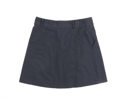 Gap Womens Grey Polyester A-Line Skirt Size 10 Button