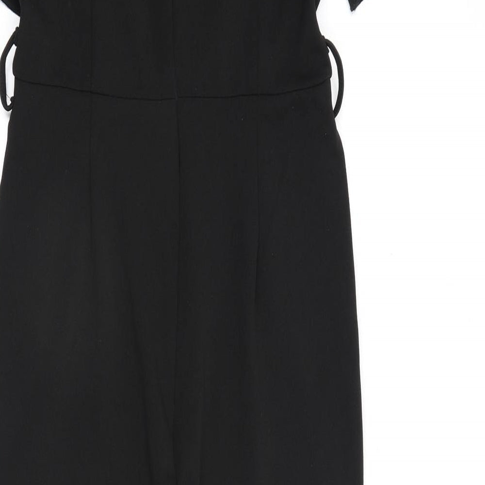 Girl in Mind Womens Black Polyester Jumpsuit One-Piece Size 10 L26 in Zip