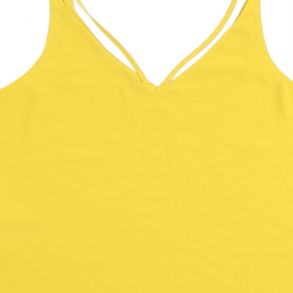 Womens UK Size 12 Topshop Yellow Camisole Tank