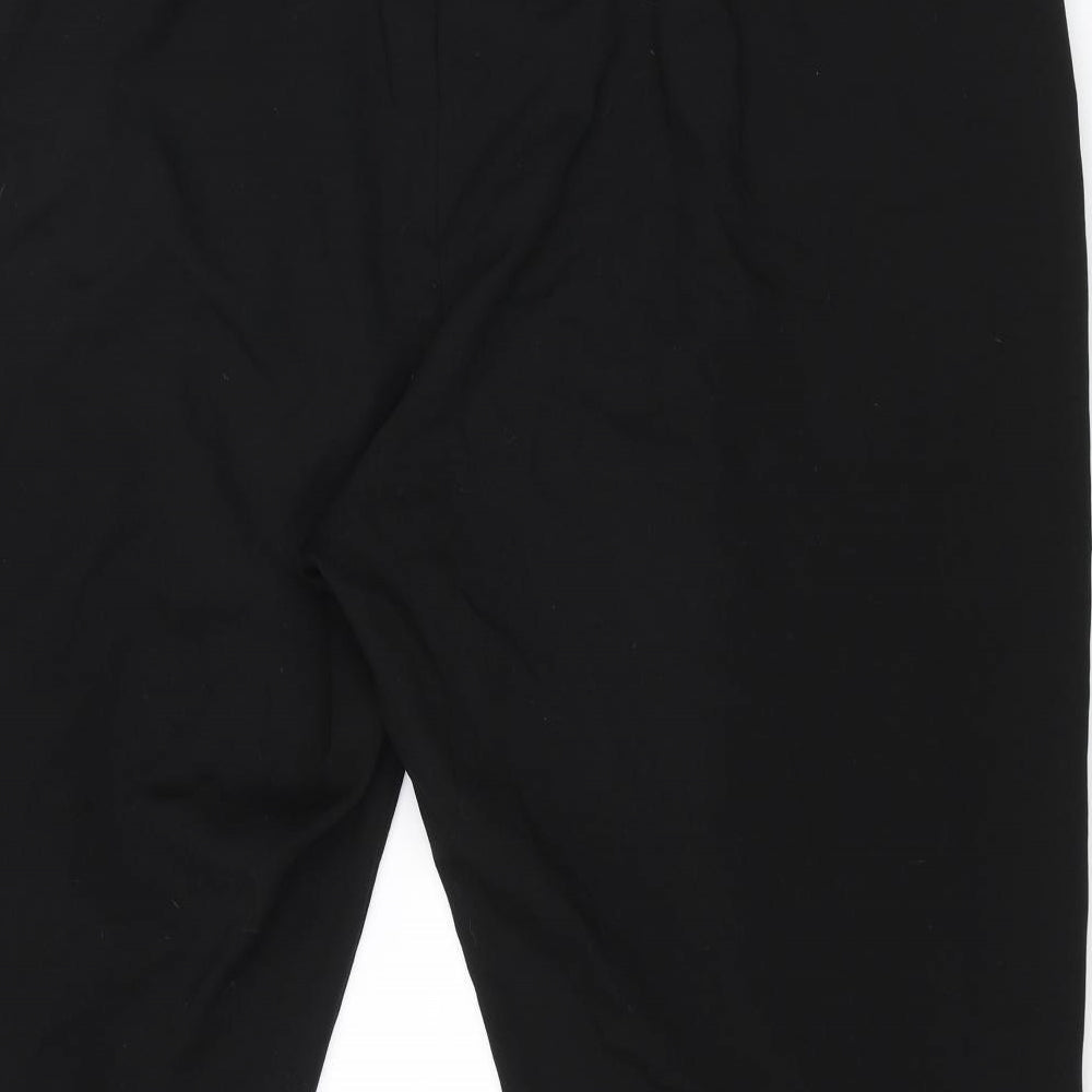 Womens UK Size 44 in Marks and Spencer Regular Fit Black Trousers