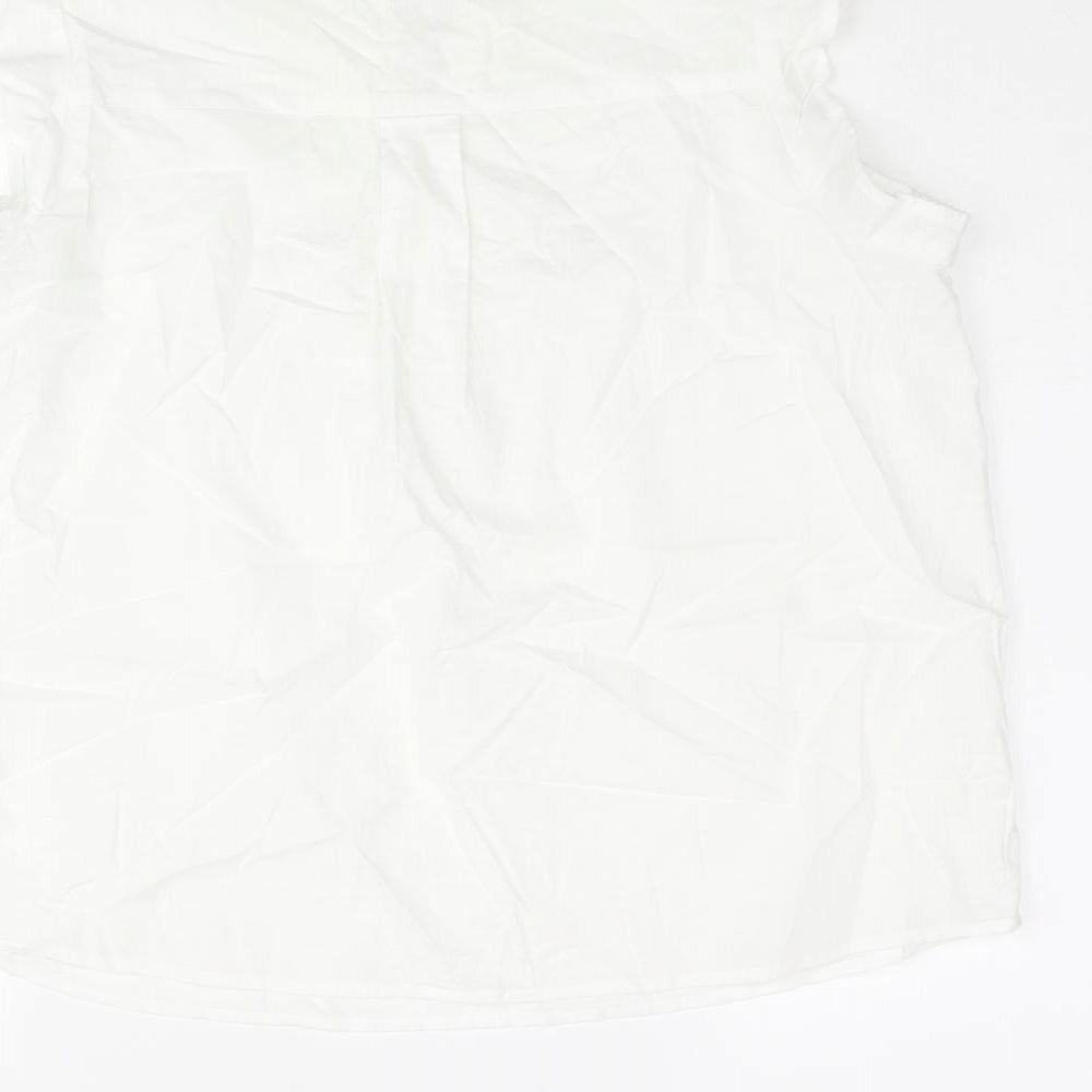 Womens UK Size M Dunnes Stores White Basic Blouse