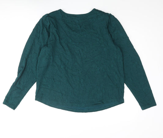 Womens UK Size XL Lindex Green Basic Blouse