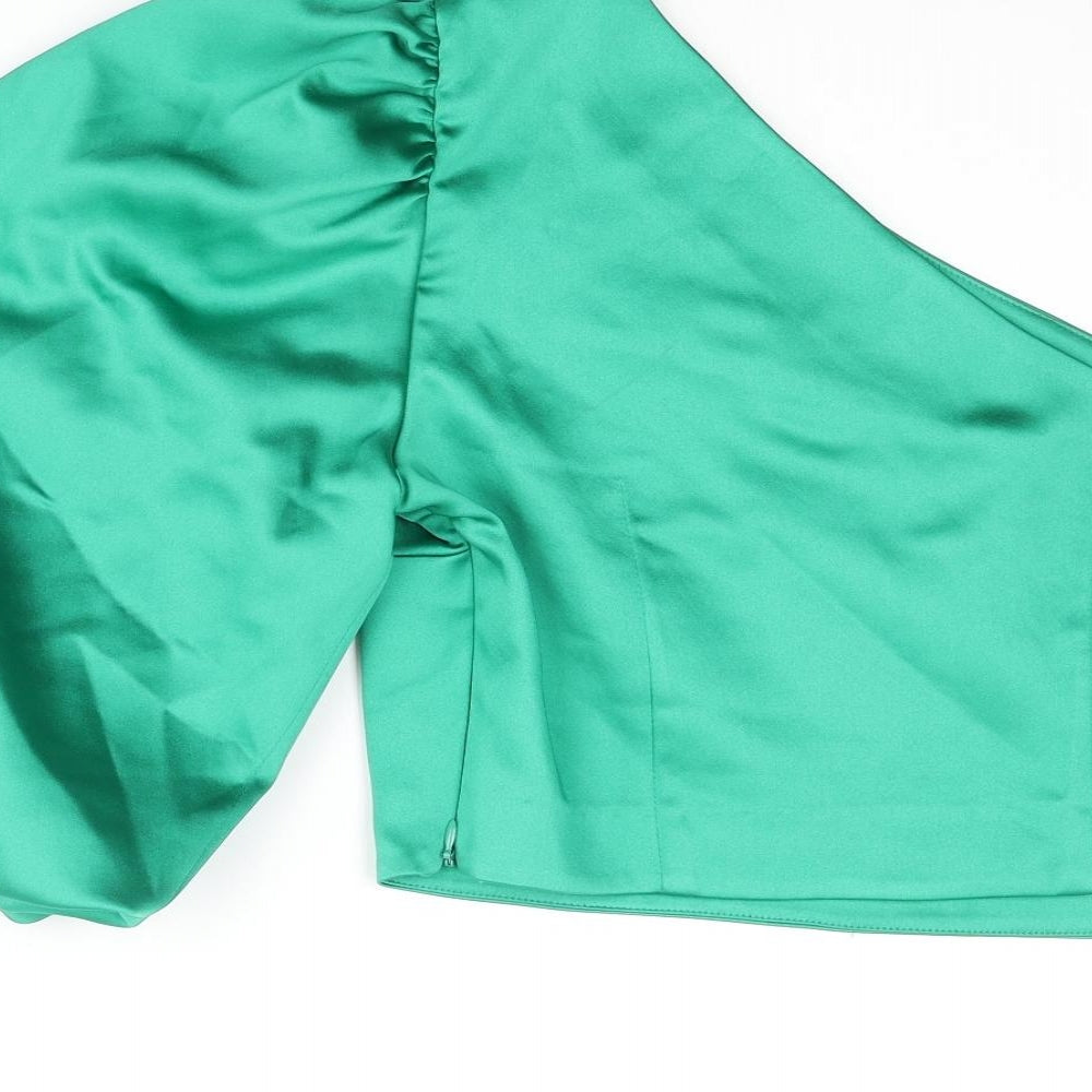 Womens UK Size 14 River Island Green Basic Blouse
