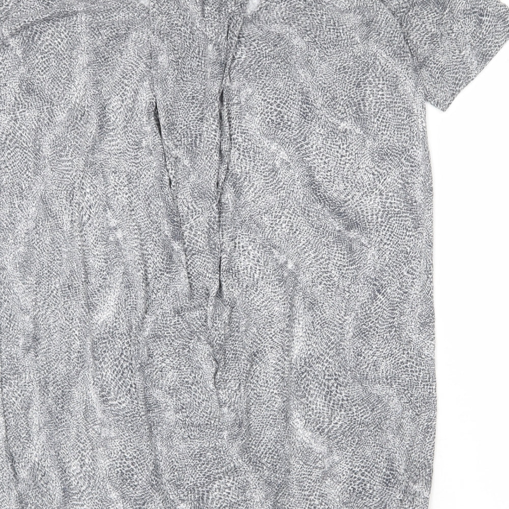 NEXT Womens Green Animal Print Polyester Sheath Size 16 Round Neck Pullover - Snake Skin Print