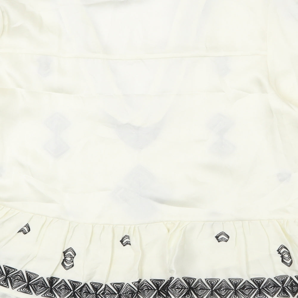 Womens UK Size 8 Marks and Spencer Ivory Basic Blouse