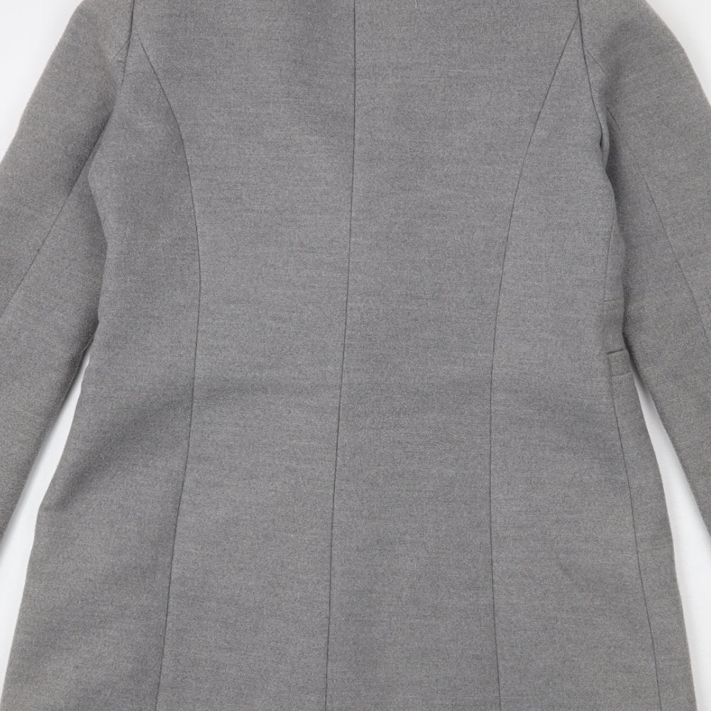 Womens UK Size 8 Warehouse Grey Overcoat