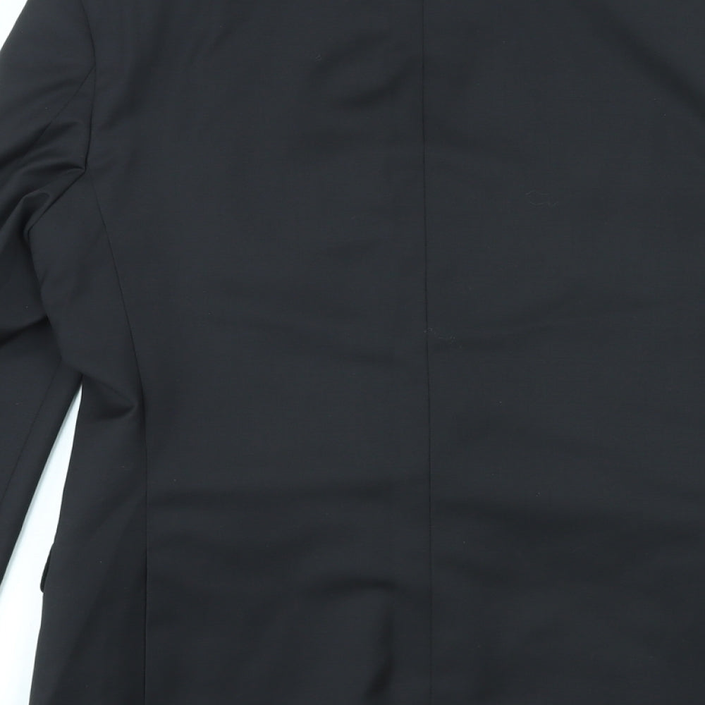 Autograph Mens Black Wool Jacket Blazer Size 38 Regular