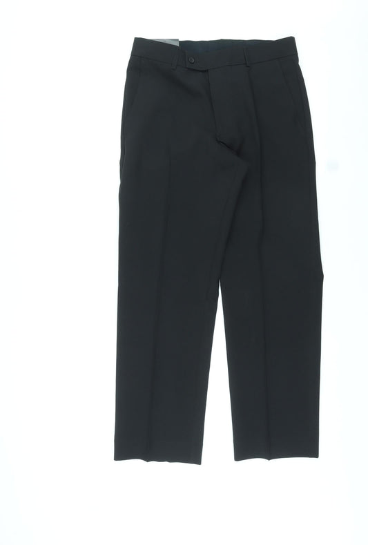 Womens UK Size 32 in Debenhams Regular Fit Black Trousers