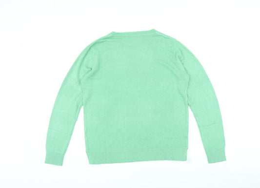 Womens UK Size 14 Marks and Spencer Green Pullover Jumper