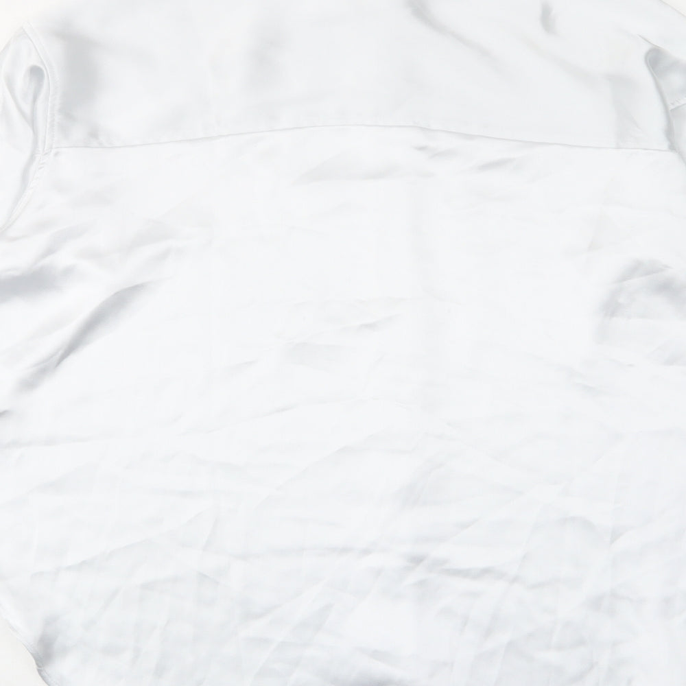 Womens UK Size XS H&M White Basic Button-Up