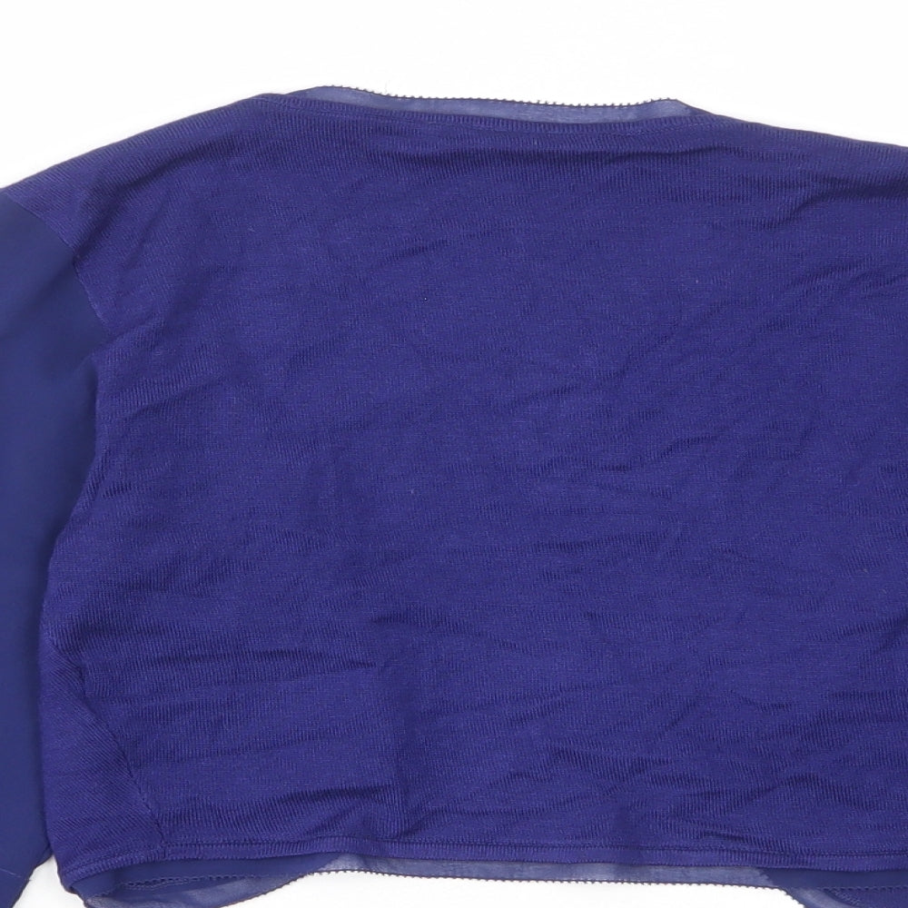 Coast Womens Blue V-Neck Viscose Cardigan Jumper Size XS - Open