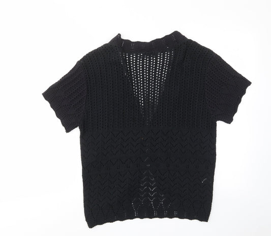 Womens UK Size M Whisper Black Cardigan Jumper