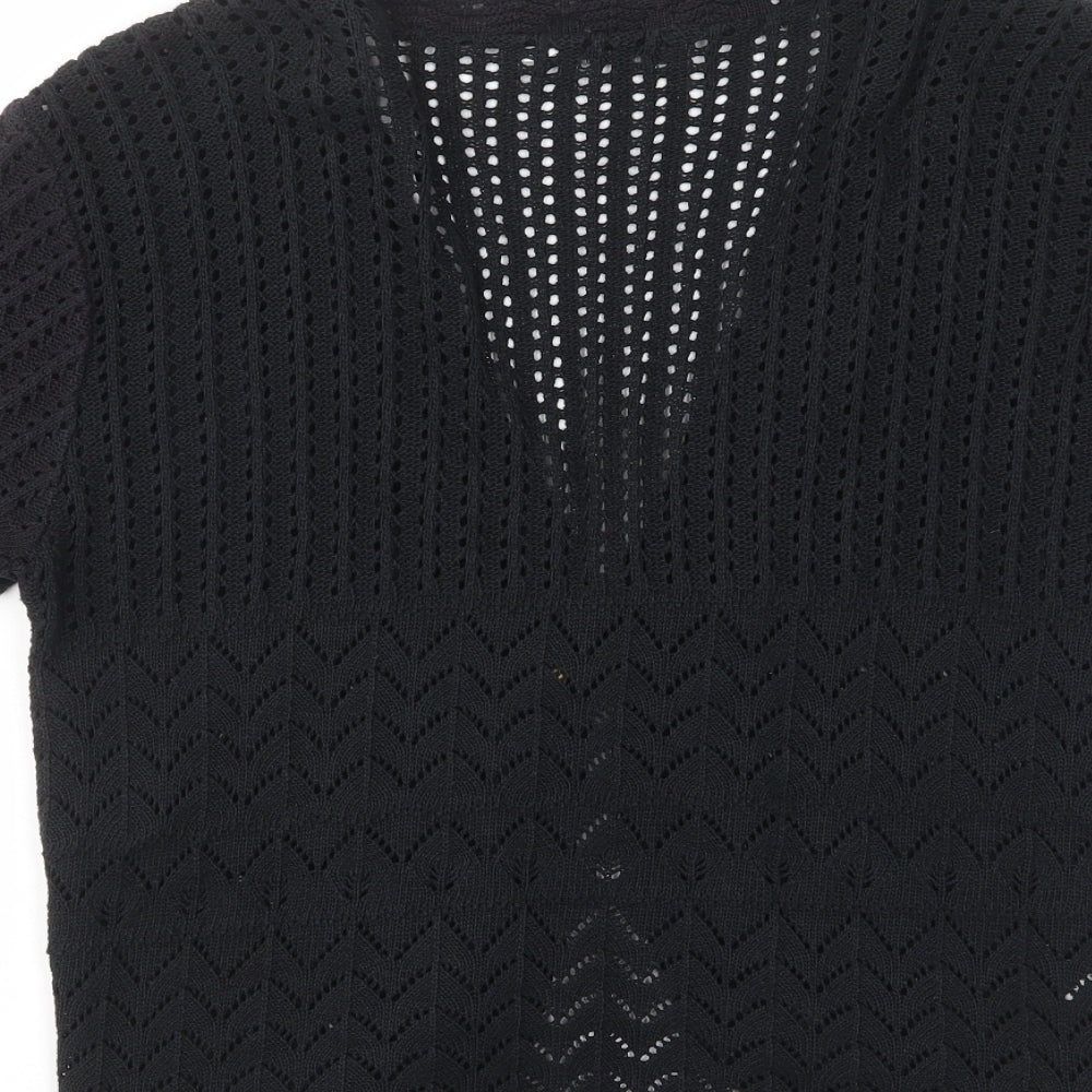 Womens UK Size M Whisper Black Cardigan Jumper