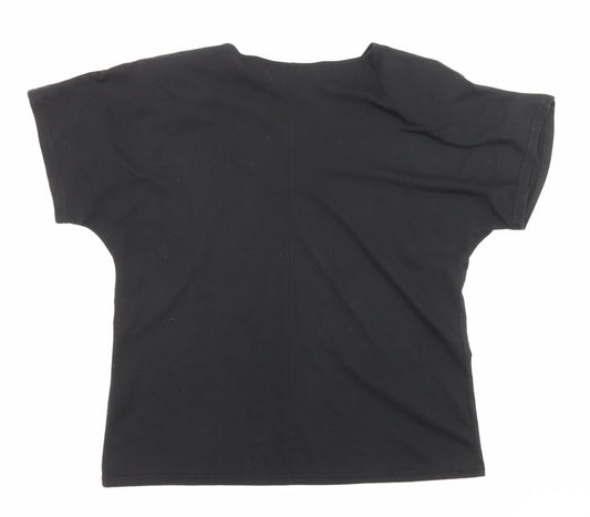 Womens UK Size M Principles Black Basic T-Shirt