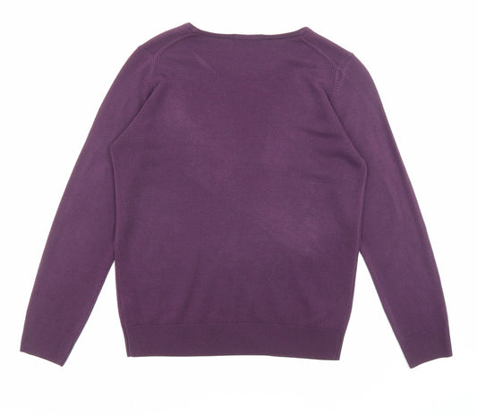 Womens UK Size 10 Marks and Spencer Purple Pullover Jumper