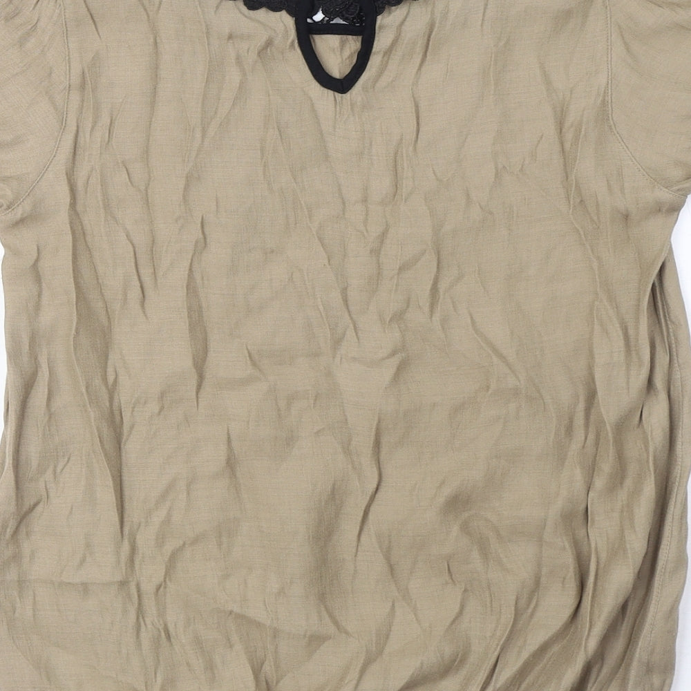 Womens UK Size 6 NEXT Brown Basic T-Shirt