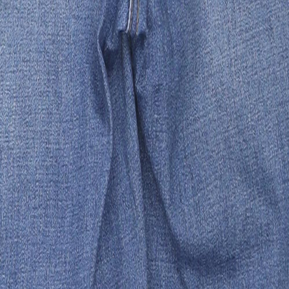 Matalan Womens Blue Cotton Skinny Jeans Size 8 L24 in Regular Zip