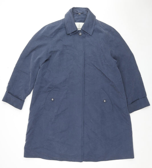 Womens UK Size 14 London Fog Blue Overcoat