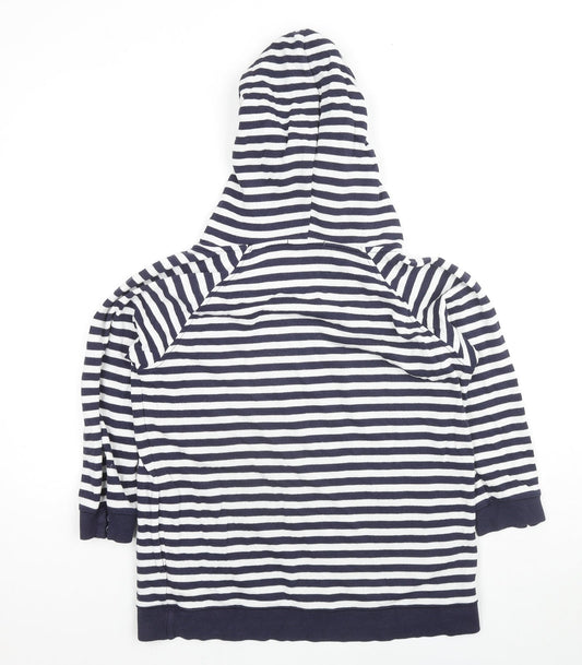 Gap Womens Blue Striped Viscose Pullover Hoodie Size M Pullover