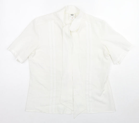 Womens UK Size 16 C&A White Basic Button-Up