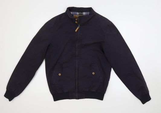Mens UK Size S BS Blue Biker Coat