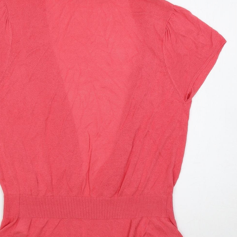 Womens UK Size 10 Marks and Spencer Pink Cardigan Jumper