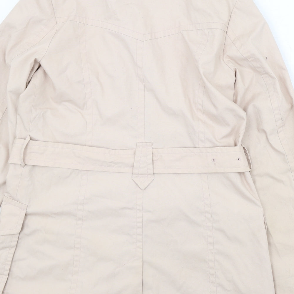 Womens UK Size 14 H&M Beige Trench Coat