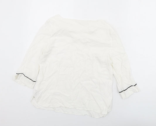 Womens UK Size 12 NEXT White Basic Blouse