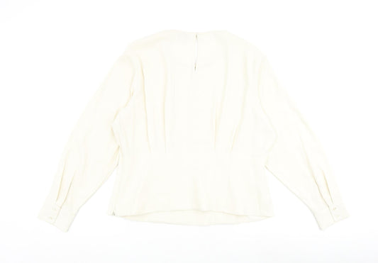 Womens UK Size 18 Marks and Spencer Ivory Basic Blouse