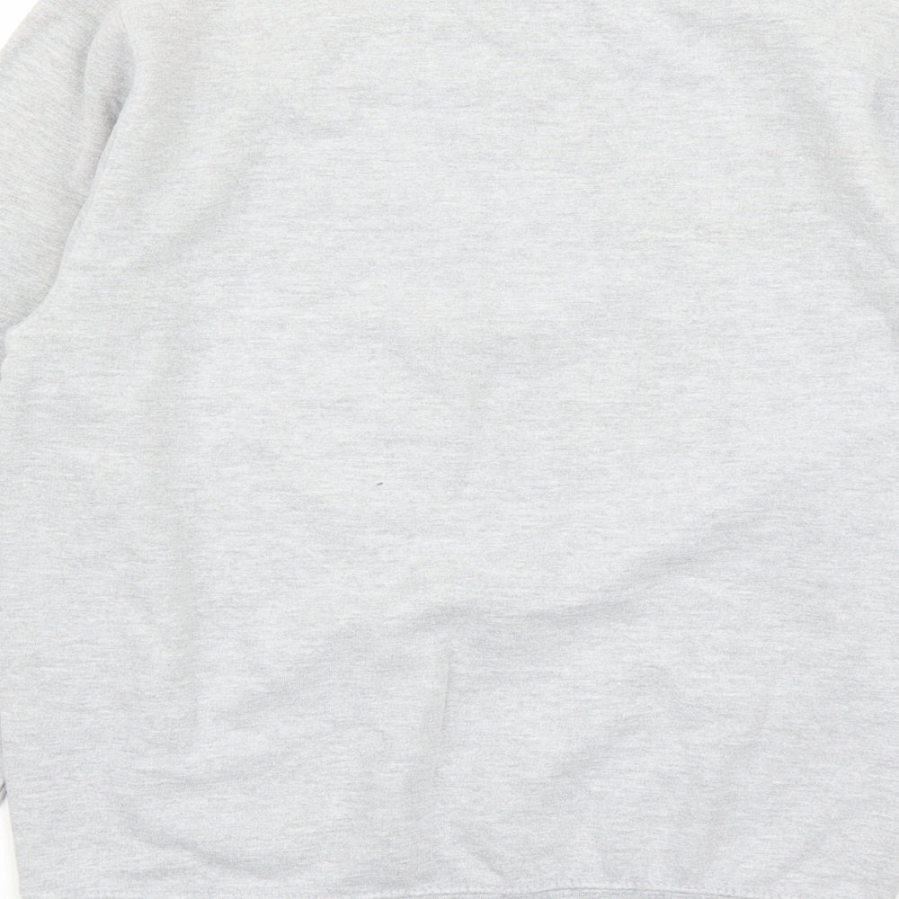 Neon Marl Womens Grey Cotton Pullover Sweatshirt Size XS Pullover - Heart Graphic