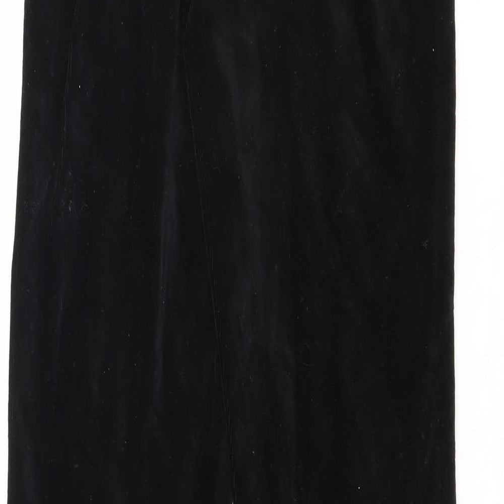 Womens UK Size 8 Topshop Regular Fit Black Trousers