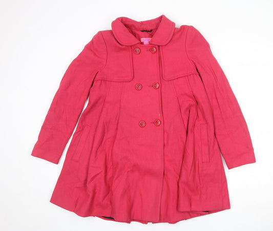 Womens UK Size 8 Monsoon Pink Overcoat
