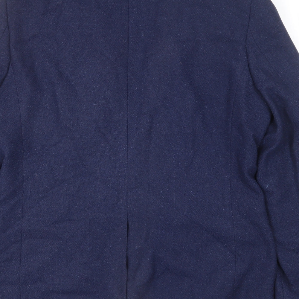 Broadstone Mens Blue Polyester Jacket Blazer Size 40 Regular