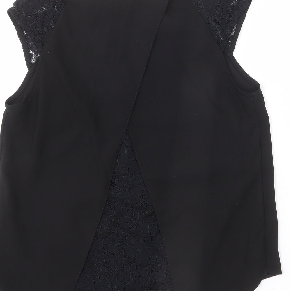 Womens UK Size 12 Billie & Blossom Black Basic Blouse