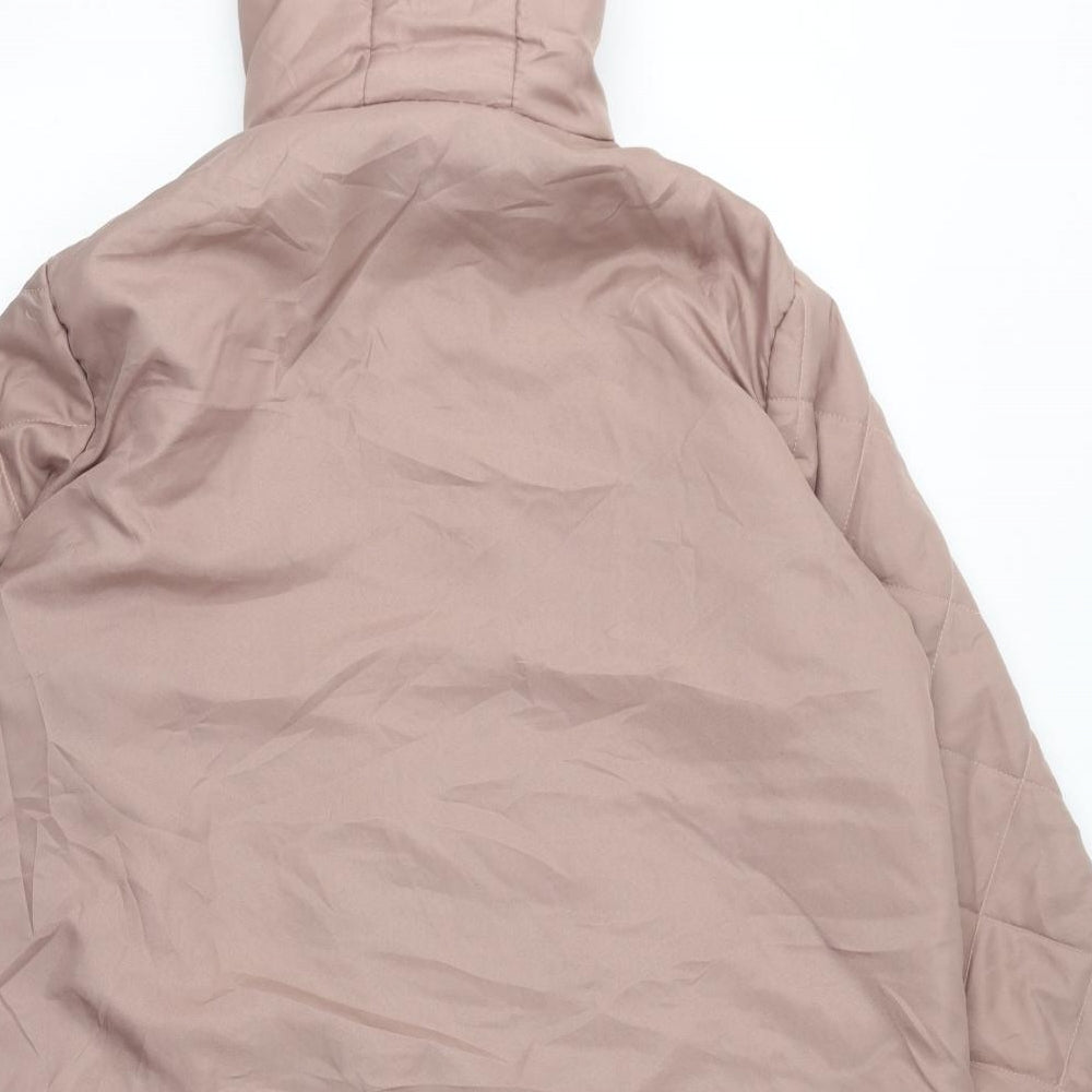 Womens UK Size L Anne De Lancay Pink Parka Coat
